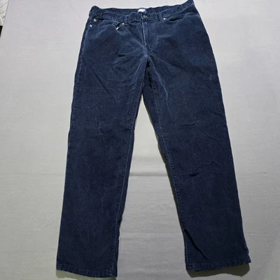 Lands End Corduroy Pants Mens 36x29 Traditional Fit Navy Blue - Image 1 of 4