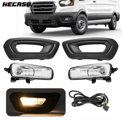 Luces antiniebla laterales izquierdo y derecho para Ford Transit 2020-2024 con biseles y bombillas de cubierta Foto 1 de 4