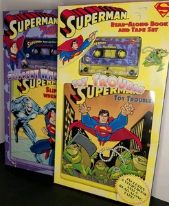 SUPERMAN Read-Along Book & Tape Set Lot Of 2! - Bild 1 von 10