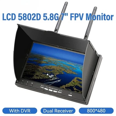 9IMOD LCD5802D FPV Monitor LCD Screen Monitor 800x480 Dual Diversity Receiver - Image 1 of 4