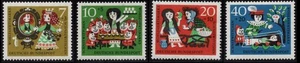 Stamps Germany 1962 Charity Stamps Snow White Sc#B384_87 MNH - Picture 1 of 2