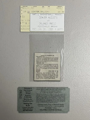 1/20/1995 Orlando Magic at Denver Nuggets Ticket, McNichols Sport Arena Tickets - Image 1 of 4