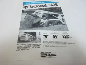 Bobcat 743B Skid Steer Brochure 2 Page - Picture 1 of 1