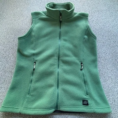 Vintage EMS Women's L Fleece Vest Green Full Zip 4 Pockets Outdoor Hiking - Image 1 of 4