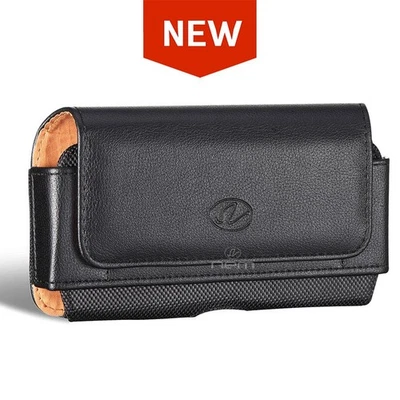 ID Card Carrying Belt Clip LOOP Leather Pouch For Google Pixel 9a / 9 Pro Fold - Image 1 of 4