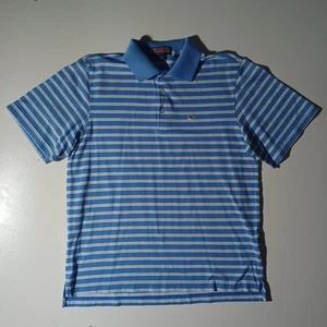Vineyard Vines Ian & Shep Mens Sz Sm Polo Shirt Striped Blue/white - Picture 1 of 6