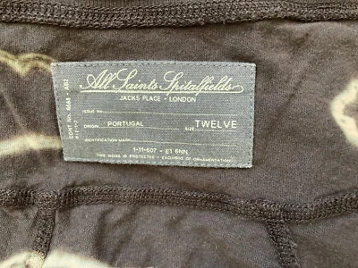 AllSaints Gray Tie Dye T-Shirt Tunic Oversized Short Sleeve Women's Size 12 - Image 1 of 4