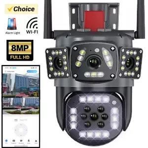 Telecamera di sorveglianza-WiFi-6K-12MP-IP PTZ- tre schermi -360 °-8x zoom-2 obb - Bild 1 von 10