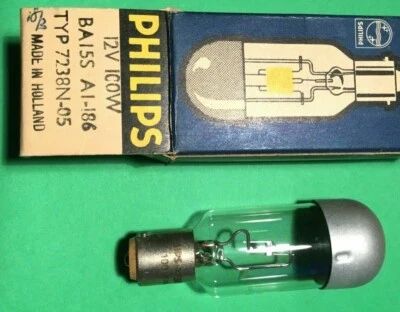 Projector bulb lamp A1/186 12V 100W BA155 type 7238N-05  B15s NEW..... 31   fx - Image 1 of 2