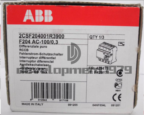 1PCS NEW F204 AC-100/0.3 ABB Residual Current Circuit Breaker | eBay