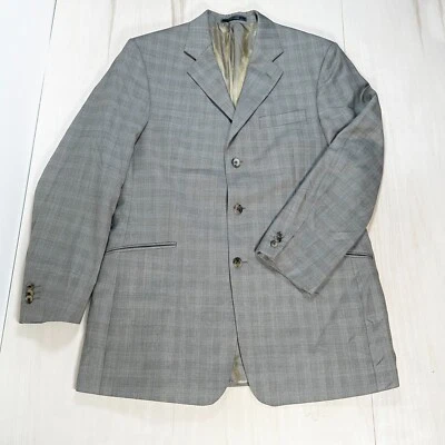 Saks Fifth Avenue Arnold Brant 100% Wool Suit Coat Blazer 42L-T Men's Gray Brown - Image 1 of 4