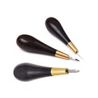 Ebony blackwood handle Leather Craft Sewing Kit Diamond Awl DIY Tool 3/4mm 5/6mm
