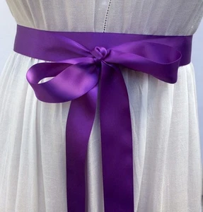 Satin Ribbon Bridal Sash Belt - Picture 1 of 2