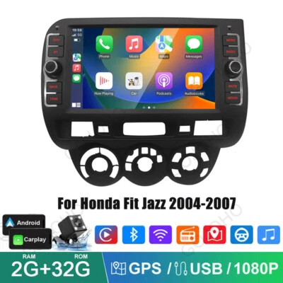 For 2004-2007 Honda Fit Jazz Radio Apple CarPlay Android 13 Car Stereo GPS Navi - Image 1 of 4