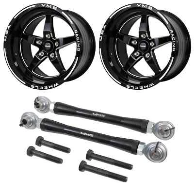 RUEDAS VMS VSTAR 17X11 5X115 2 ET Y ESLABONES DE BARRA ESTABILIZADORA AJUSTABLES PARA DODGE DE CARROCERÍA ANCHA Foto 1 de 3