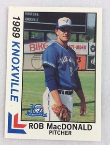 1989 Knoxville Blue Jays-Southen League BEST Baseball Card-Rob MacDonald
