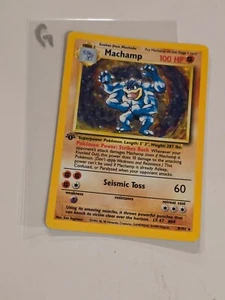 😻 Pokemon MACHAMP * 1st Edition * Base Set 8/102 * HOLO * LP + (G) - Picture 1 of 10