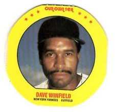DAVE WINFIELD Yankees ~ 1987 Our Own Tea Disc  ~ FREE SHIPPING