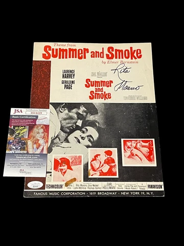 Rita Moreno Summer and Smoke Original Signed Autograph Sheet Music Photo JSA Cover