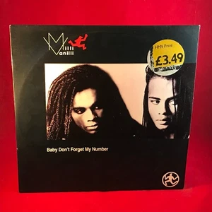 MILLI VANILLI Baby Don't Forget My Number 1988 UK 12" Vinyl Single record - Picture 1 of 1