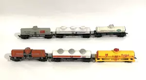 LOT of 6 Dome Tank Chemical Cars - Kodak/Exxon/Allied/Crystal Car Line HO Scale - Picture 1 of 12