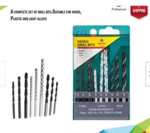 Set di 9 pz punte da trapano mix Marksman per lega leggera legno massonario 58088 - Foto 1 di 1
