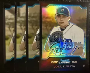 4) 2004 Joel Zumaya Bowman Chrome 1st RC w/ Refractor - Picture 1 of 1
