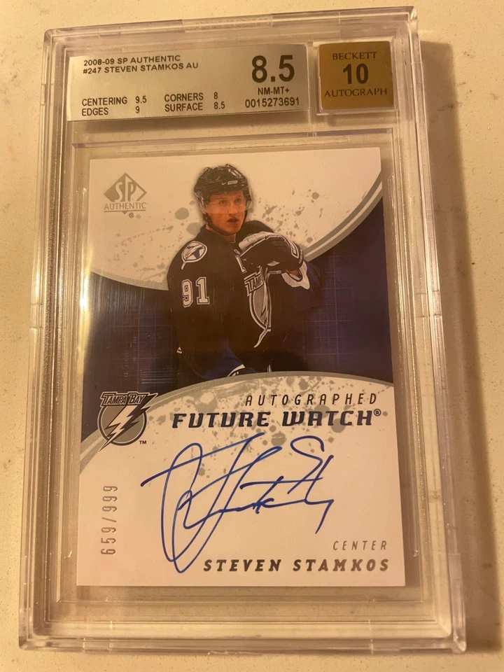 2008-09 SP Authentic Steven Stamkos Future Watch RC 659/999 BGS 8.5 auto 10 - Image 1 of 1