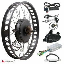 Voilamart Electric 26 inch Rear Wheel 48V Bicycle Conversion Kit for Road Bike - Black