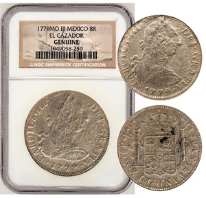 Mexico. Colonial 1779 Mo FF 8 Reales , El Cazador, NGC Genuine. KM-106.2 - Picture 1 of 4