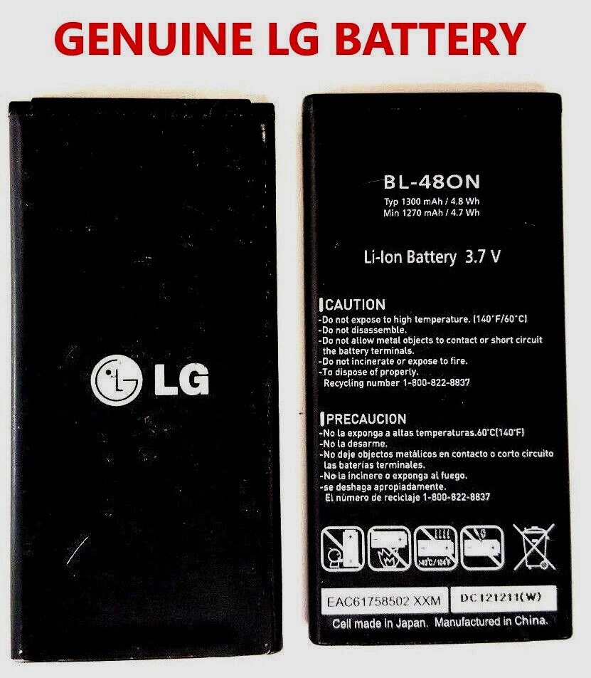 Repuesto Batería Original BL-48ON BL-480N 1300mAh Para LG AS695 MS695 Foto 1 de 1