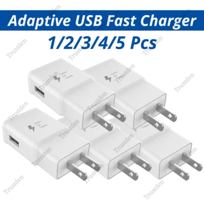 For Android Samsung Galaxy Adaptive USB Fast Charger Wall Power Adapter Cube Lot - Image 1 of 4