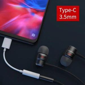 Universal USB Type C to 3.5mm AUX Headphone Adapter Black 2024 Cable For Z0K7 - Zdjęcie 1 z 3