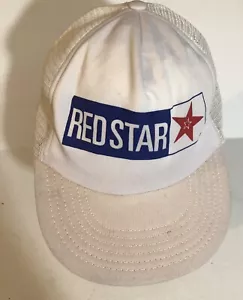 Gorra de béisbol Red Star vintage blanca SnapBack H1 - Imagen 1 de 4