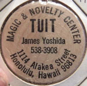 Vintage Magic & Novelty Center Honolulu, HI Wooden Nickel - Token Hawaii - Picture 1 of 2