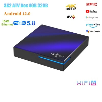 UGOOS SK2 ATV Box 4K Android 12 4GB DDR4 32GB 2.4G/5G WiFi6 AV1 H.265 4K HDR Box - Immagine 1 di 4