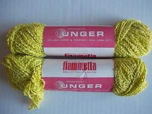 Unger Fiammetta Baumwollmischung strukturiertes Garn, Chartruse, Menge 2 (je 1 Unze) - Bild 1 von 3