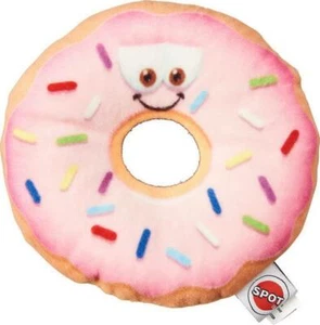 Spot Plush Fun Food Donut Ring 5.25" Pink Dog Toy Sprinkles Ethical Ultra Soft - Picture 1 of 1