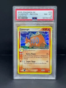 Pokemon Ex Emerald Camerupt Reverse Holo PSA 8 NM-MT #23 - Graded Card English - Picture 1 of 2