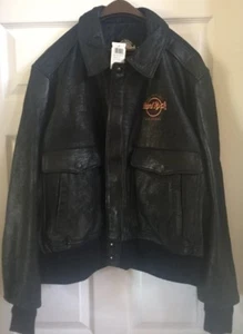 Abrigo de cuero Hard Rock Hotel Las Vegas vintage nuevo con etiquetas - Imagen 1 de 6