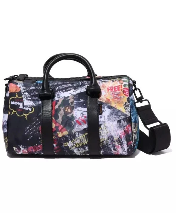 Authentic a bathing ape bape flyer pattern mini Boston bag new | eBay