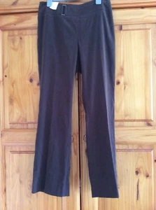 NEW WOMEN'S NEXT TROUSERS FAUX SUEDE CHOCOLATE BROWN BNWT PETITE UK 12 - Picture 1 of 12