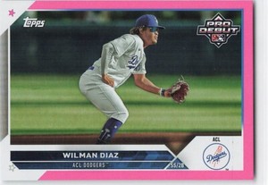 2023 Topps Pro Debut Wilman Diaz #PD-22 FUCHSIA FOIL /199 - Dodgers (M)