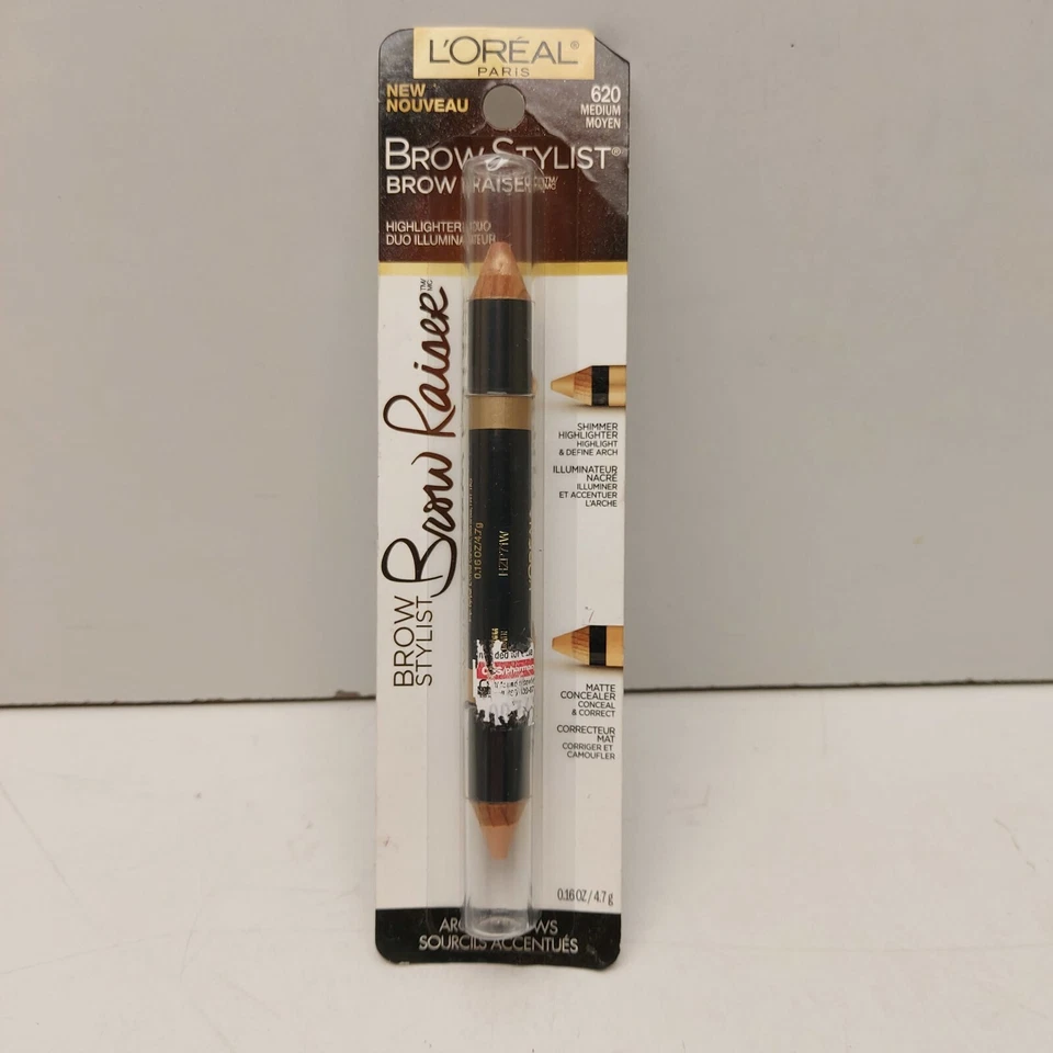 L'Oréal Paris Brow Stylist Brow Raiser Highlighter Duo Medium 620 Mayon 0.16oz.  - Image 1 of 4
