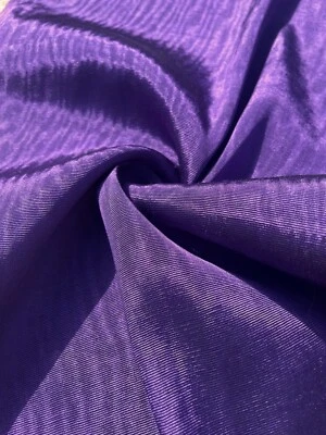 Purple Violet Silk Moire Fabric, Moiré  Fabric By 2 Meters - Image 1 of 4