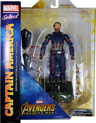 Marvel Select ~ FIGURA DE ACCIÓN DEL CAPITÁN AMÉRICA ~ Avengers: Infinity War ~ DST Foto 1 de 2