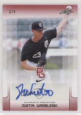 2017 Leaf Perfect Game National Showcase Red /5 Justin Wrobleski #BA-JW1 Auto