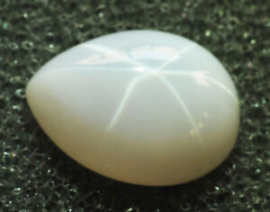 Shell White, 8 mm X 5 mm pear shape, Linde Star Sapphire - 1.40 carats, 