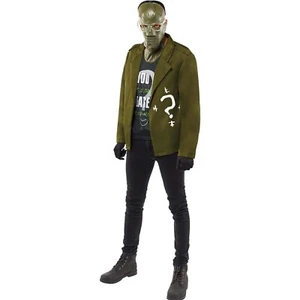 Disfraz de Acertijo Adulto Batman Hombres Halloween Superhéroe Villano Vestido Elegante Horror - Imagen 1 de 6