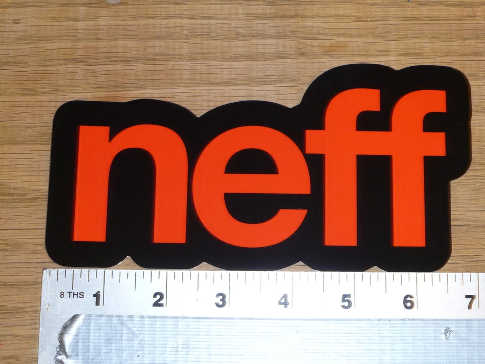 Neff Snowboarding Red/Black Sticker Decal